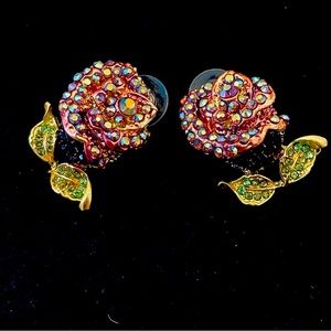 Vintage Run for the Roses jeweled earrings!